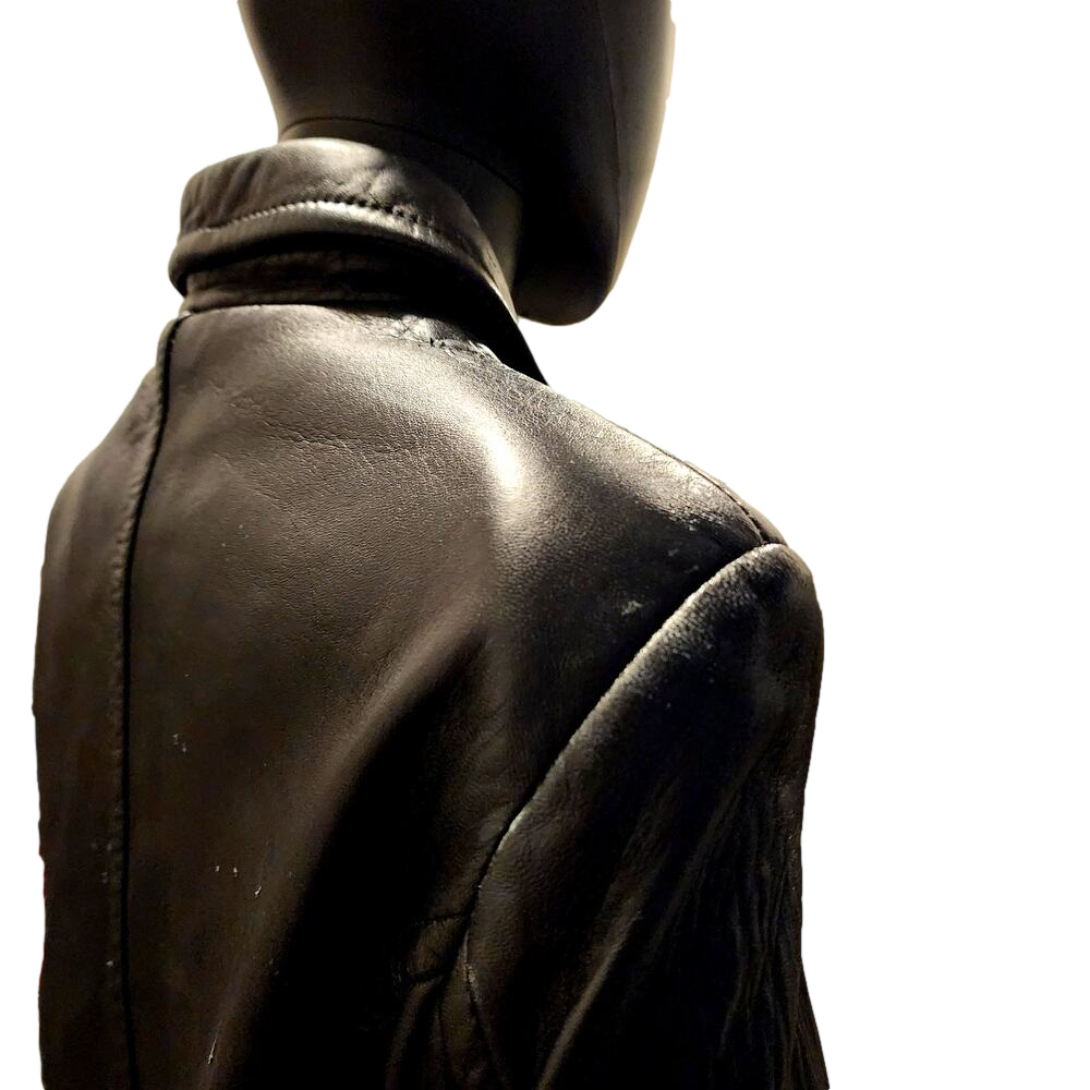PETITE SOPHISTICATE WOMEN'S GENUINE LAMB LEATHER WING COLLAR ZIP JACKET - Picture 14 of 16